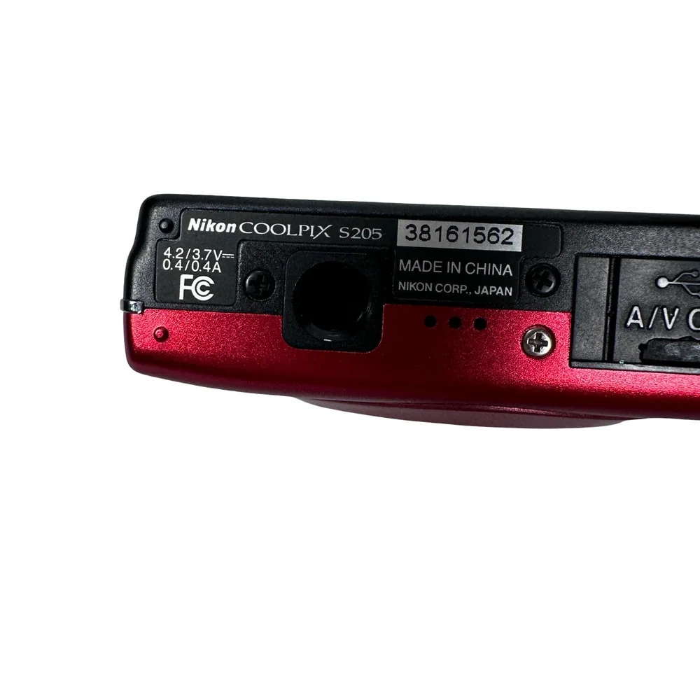 Nikon‎ Coolpix S205 Digital Camera Red 12.0MP 4x Zoom FOR PARTS OR REPAIR READ